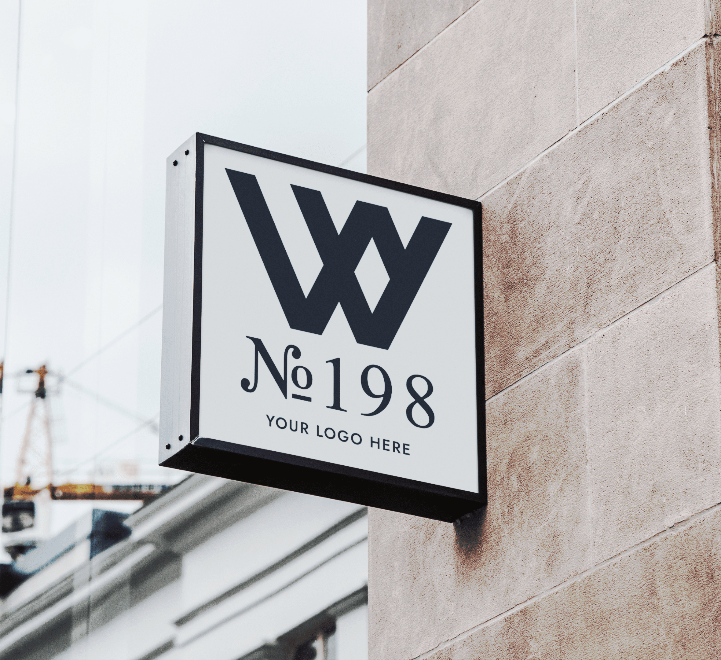 Visit download page we're glad to feature this dazzling free mockup of building sign. Square Wall Sign Mockup