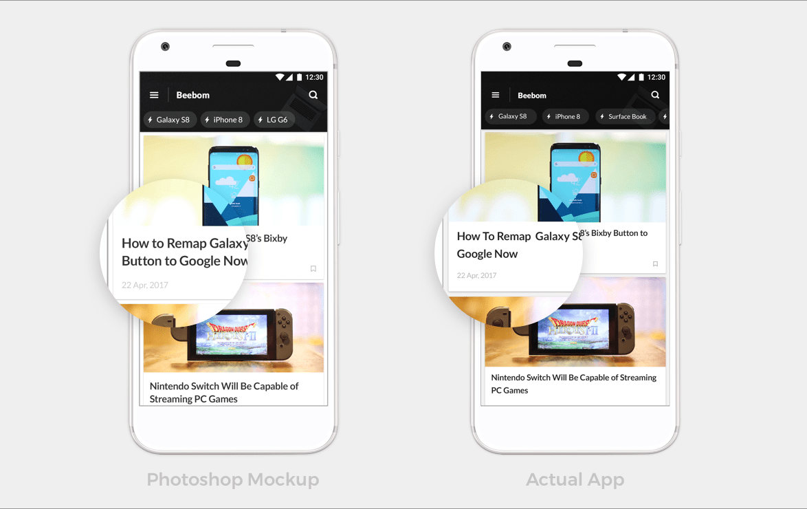Notice how we've defined the hierarchy of elements using the size of objects. Designing Your First Android App 3 Things Not To Do By Abhinav Sharma Medium