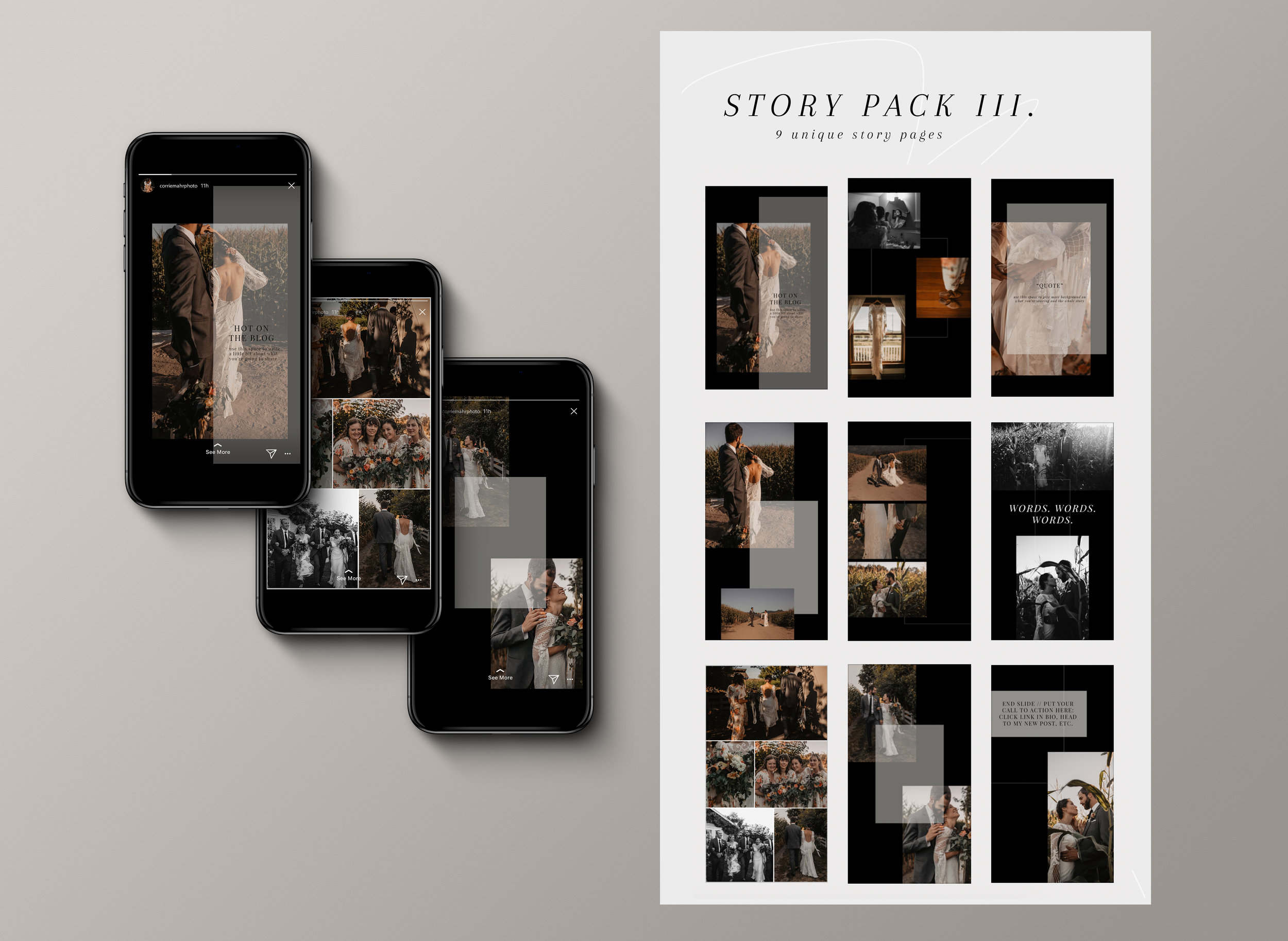 Select an iphone instagram mockup you like · 3. Pack Iii Instagram Story Template Corrie Mahr Photography Oregon Wedding Photographer