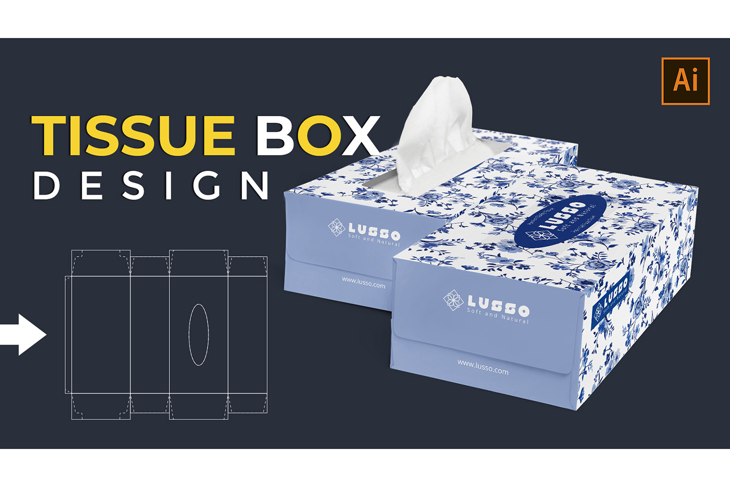 You are free to download this psd mockup template . Tissue Box Packaging Design In Illustrator Tutorial Make Dieline Packaging Layout Maxpoint Hridoy Graphic Design Tutorial Learn More Earn More