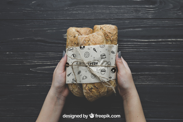 A versatile mockup templates for presenting gift wrapping paper . 120 Best Bread Packaging Mockup Templates Free Premium