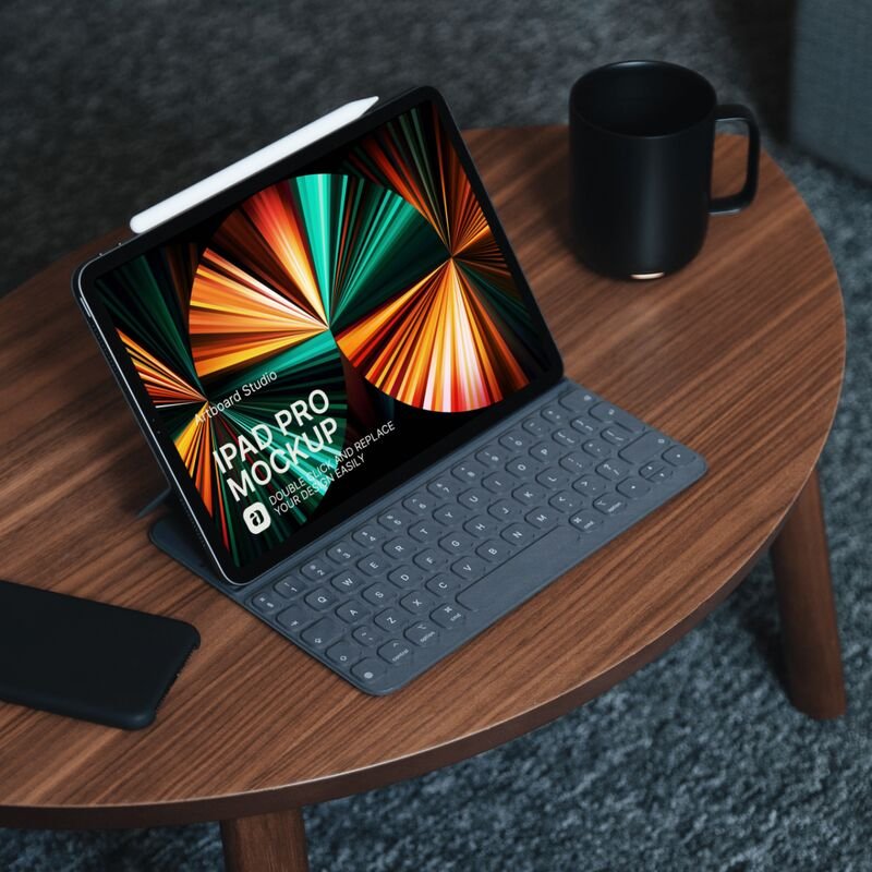 Apple apple has just unveiled th. Ipad Pro On The Table Mockup