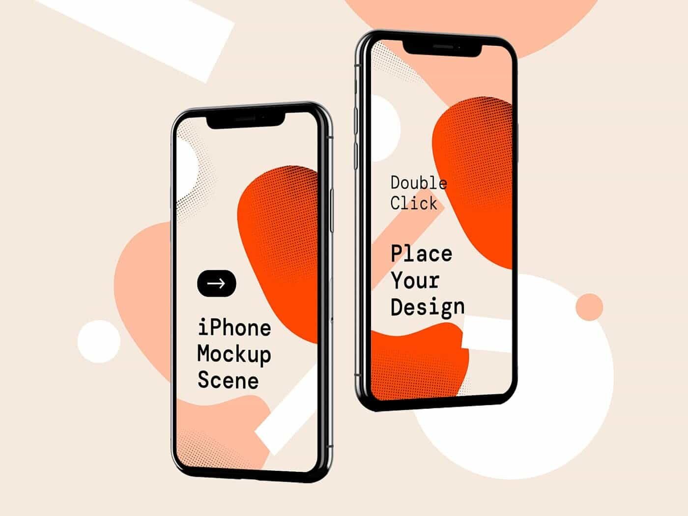 Psd file with smart layer that can be saved as gif or mp4. Free Iphone X Mockup Template
