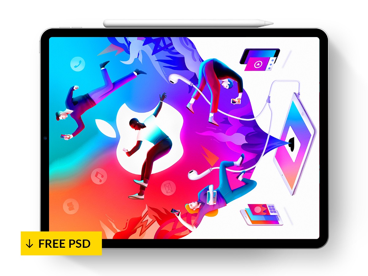 Macbook pro free mockup workspace scene to showcase your ui design or website presentation. Free Ipad Pro Mockups For 2020 Psd Sketch December 2021 Ux Planet