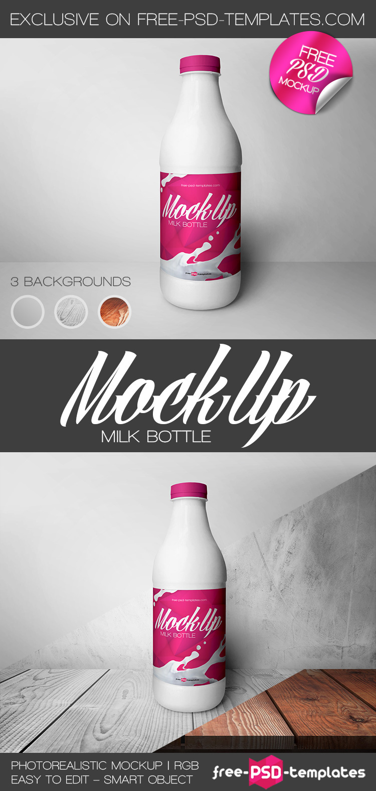 You can use it to showcase your packaging design in a . 50 Best Milk Bottle Mockup Templates Free Premium