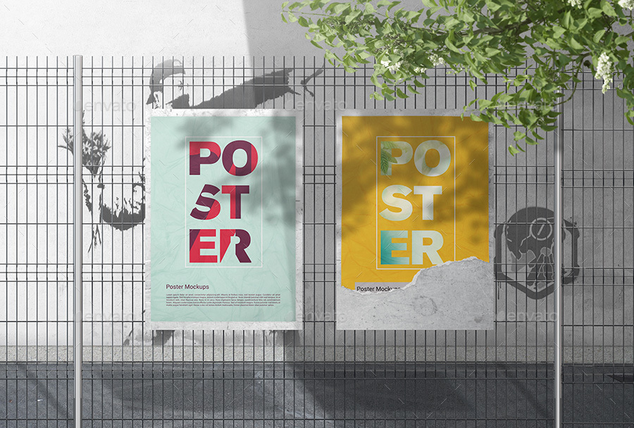 33+ Download Poster On Street Mockup Free&nbsp;Psd