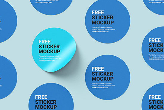 49+ Download Circle Sticker Mockup&nbsp;Psd